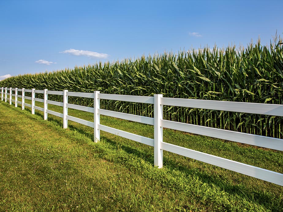 Farm Vinyl Rail Fence in Dayton Ohio