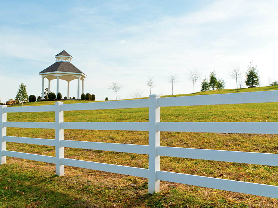 Farm Vinyl Rail Fence in Dayton Ohio