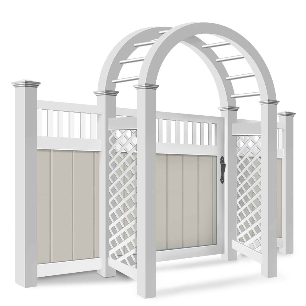 Dayton Ohio custom vinyl arbor with decorative lattice trim