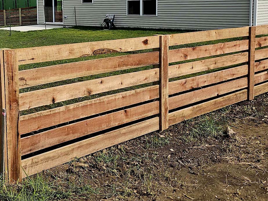 Brookville OH horizontal style wood fence