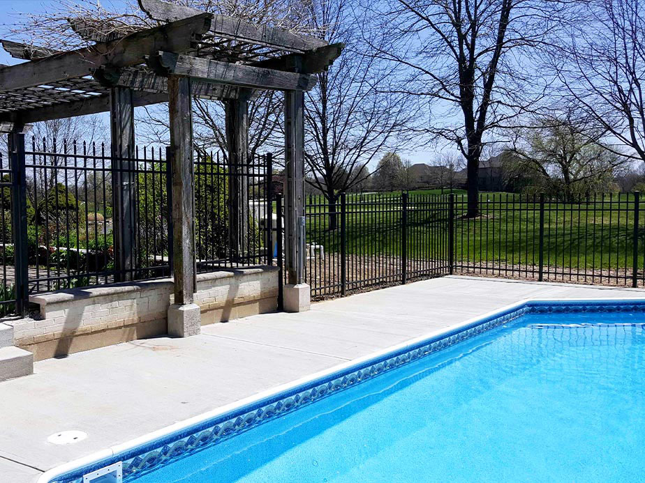 Pool Fence Example in Brookville Ohio